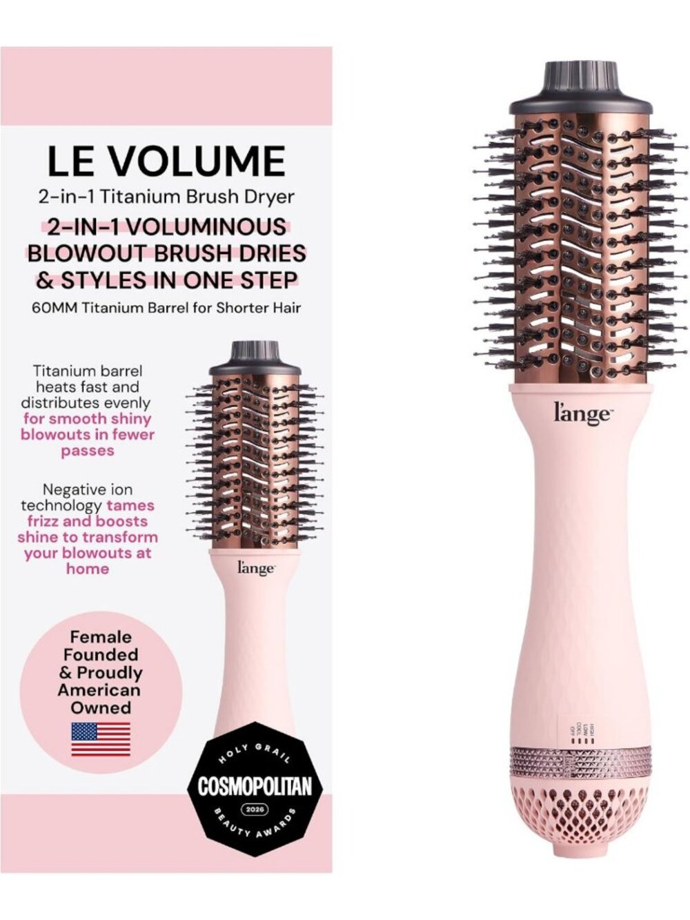 2-in-1 Titanium Blow Dryer Brush | Frizz Control & Volumizing Hot Air Styler